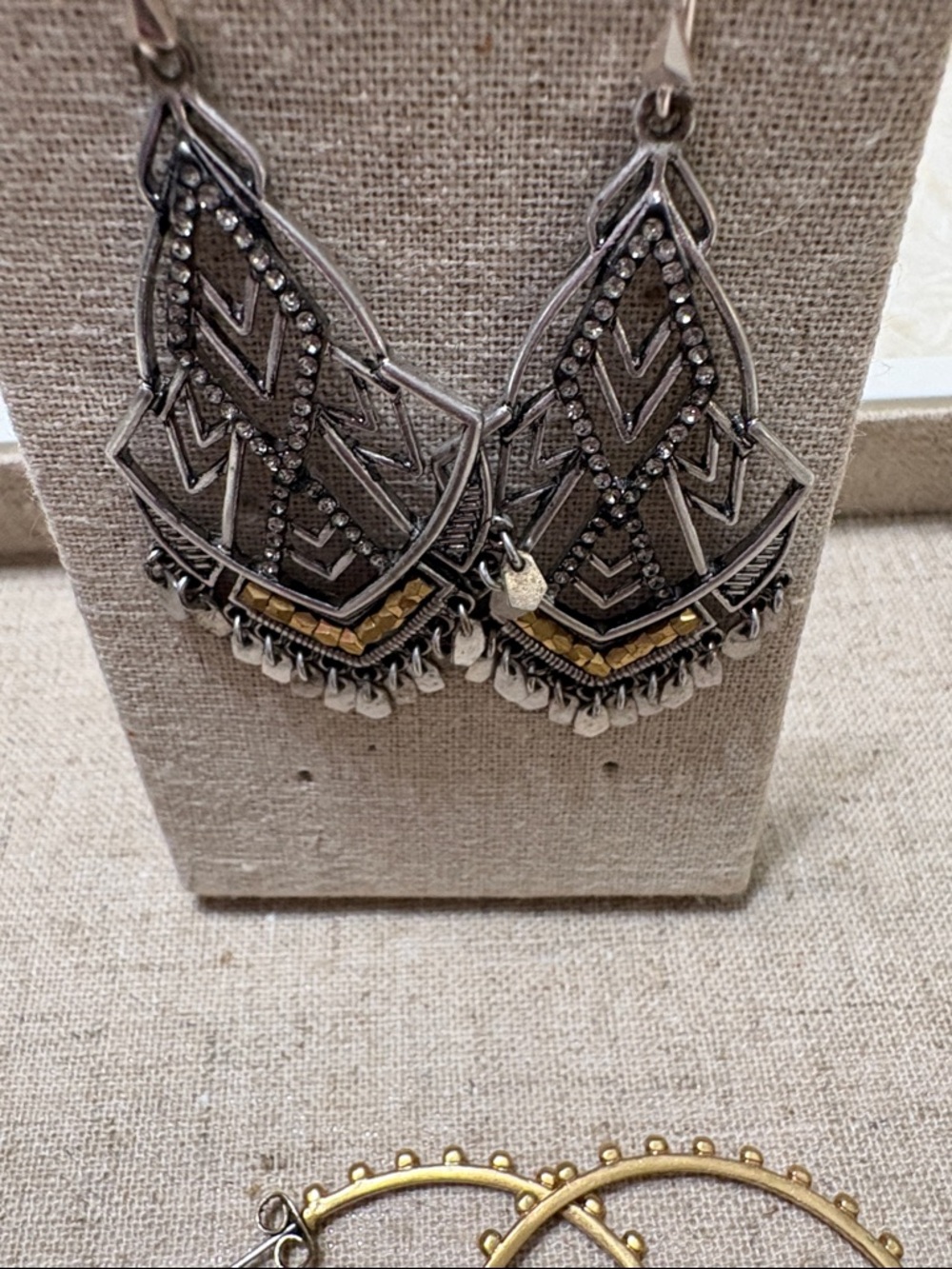 Stella & Dot Tassels Hoops, Dangles: Wardrobe of Three Statement Earrings - Picture 2 of 8